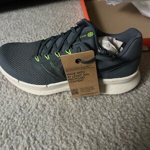 Gray and Green Men's Athletic Shoes